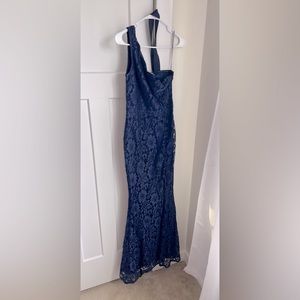 Navy lace maxi dress